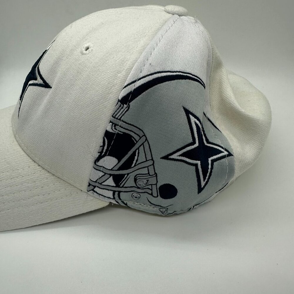 Dallas Cowboys‎ Adult Hat One-Size Adjustable NFL Cotton White Blue Used